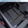 imageJDMCAR Center Console Organizer Compatible with 20222025 2026 Toyota Tundra Accessories and 20232026 toyota sequoia Armrest Secondary Storage Box ABS Material with NonSlip Mats Black Trimblack