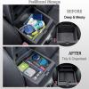 imageJDMCAR Center Console Organizer Compatible with 2024 2025 2026 Toyota Tacoma Accessories Armrest Insert ABS Plastic Coin Holder Secondary Storage Box Black TrimBlackfits 2024 tacoma
