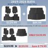 imageJDMCAR Floor Mats Compatible with Toyota RAV4 Accessories 20192025 Include Hybrid Custom Fit Black TPE AllWeather Floor Liners