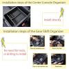 imageJDMCAR Upgrade Gear Shift Organizer Tray Compatible with Toyota 4Runner Accessories 20102022 2023 2024 Car Center Console Shifter Side Tray Storage Box Interior AccessoriesBlack3pcs Organizers