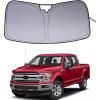 imageWindshield Sun Shade Compatible with 20152020 Ford F150 AccessoriesFoldable Front Sun VisorF150 SunshadeFits LariatKing RanchPlatinumXLXLTLimited and Raptor ModelBlackSilverFits 20152020 F150