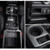 imagePremium Cup Holder Console and Door Pocket Inserts Kit Compatible with Toyota 4Runner Accessories 20102024 2 Row Red Trim27PC SetBlack Trim