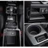 imagePremium Cup Holder Console and Door Pocket Inserts Kit Compatible with Toyota 4Runner Accessories 20102024 2 Row Red Trim27PC SetGray Trim