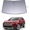 imageWindshield Sun Shade for Toyota Rav4 Accessories 20192025 Custom Fit Foldable Front Window Sunshade Sun Visor Protector Block UV Rays Keep Your Car Coolersilver