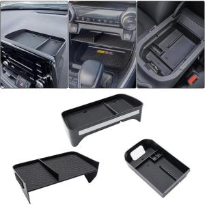 imageJDMCAR 3PCS Center Console Organizer Tray Set Compatible with Toyota RAV4 20192025 and 20212025 RAV4 Prime Insert Three Storage Box Dash Center Console Tray Only Fit 8 Multimedia Display