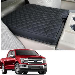 imageJDMCAR Center Console Cushion Compatible with 20152020 Ford F150  20172022 F250 F350 F450 and 20182024 Expedition Accessories Customized PU Leather Armrest Cover Protector Bucket Seat OnlyBlackThicker