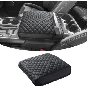 imageJDMCAR Center Console Cushion Compatible with 2021  2025 2026 Ford F150 PU Leather Armrest Interior Accessories Customized AntiScratch Leather Armrest Lid Protector Pad Bucket Seat OnlyBlackWork Surface Console