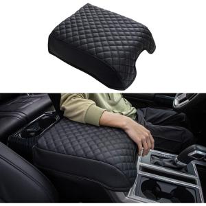 imageJDMCAR Center Console Cushion Compatible with 2021  2025 2026 Ford F150 PU Leather Armrest Interior Accessories Customized AntiScratch Leather Armrest Lid Protector Pad Bucket Seat OnlyBlackBucket Seat Console