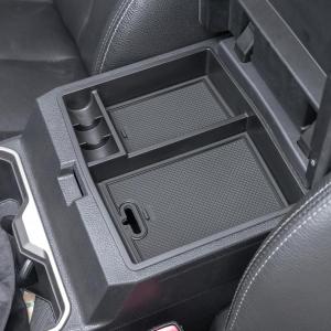imageJDMCAR Center Console Organizer Compatible with 2024 2025 2026 Toyota Tacoma Accessories Armrest Insert ABS Plastic Coin Holder Secondary Storage Box Black TrimBlackfits 2024 tacoma