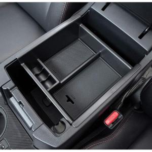 imageJDMCAR Center Console Organizer Compatible with 2024 2025 2026 Toyota Tacoma Accessories Armrest Insert ABS Plastic Coin Holder Secondary Storage Box Black Trimblack
