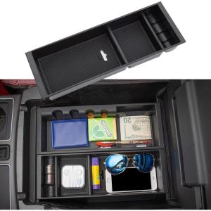 imageJDMCAR Center Console Organizer Compatible with Ford F150 Accessories 2024 2023 2022 2021Center Console tray for F150 Interior Accessories Matte Black Full Console wBucket Seats ONLYBlack2021 F150