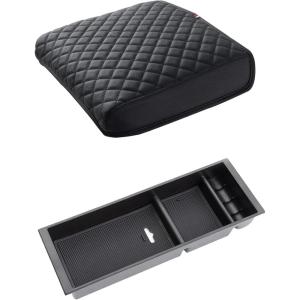 imageJDMCAR Center Console Organizer and Armrest Cover Compatible with 20212024 Ford F150