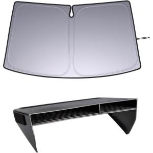 imageJDMCAR Center Console Organizer and Upgrade Front Windshield Sun Shade Compatible with Toyota RAV4 Accessories 20192024