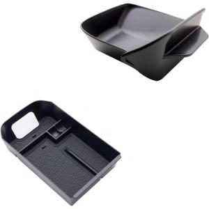 imageJDMCAR Center Console Tray Organizer Black Trim and Drivers Drawer Box Compatible with Toyota RAV4 Accessories 2025 2024 2023 2022 2021 2020 2019 and 20212025 RAV4 Prime