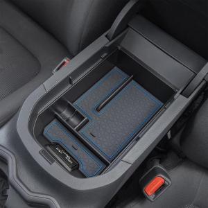 imageJDMCAR Center Console Tray Organizer Compatible with Toyota RAV4 Accessories 2025 2024 2023 2022 2021 2020 2019 and 20212025 RAV4 Prime Armrest Insert Container ABS Material Secondary Storage BoxBlue