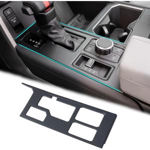 imageJDMCAR Central Control Gear Shift Panel Trim Cover Compatible with 2022 2023 2024 2025 2026 Toyota TundraSequoia Accessories Gear Shift Control AntiScratch Panel Decorative Sticker Matte Black