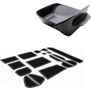 imageJDMCAR Liner Accessories White Trim and Drivers Drawer Box Compatible with 2025 Toyota RAV4 20192024 and 20212025 RAV4 Prime