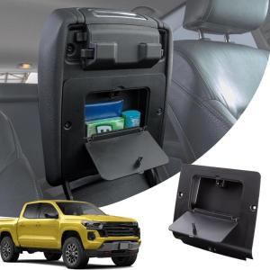 imageJDMCAR OneTouch Hidden Storage Box Compatible with 2023 2024 2025 2026 Chevy ColoradoGMC Canyon Accessories Center Console Organizer Armrest Secret Compartment