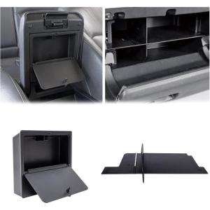 imageJDMCAR OneTouch Hidden Storage Box Compatible with Toyota 4Runner Accessories 20102023 2024 Center Console OrganizerBlack2pcs Organizers