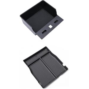 imageJDMCAR Underseat Storage Organizer and Front Center Seat Organizer Compatible with 20152025 Ford F150 and 20172026 F250 F350 F450 with 402040 Jump Seat