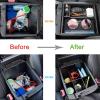 imageJDMCAR 2PCS Center Console Insert Set Compatible with Toyota Tacoma 2023 20222016 Console Armrest Box Insert Tray and Center Console Organizer Divider for Tacoma Accessories