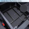 imageJDMCAR Center Console Organizer Black Trim and Windshield Sun Shade Compatible with Toyota Tundra Accessories 2022 2023 2024