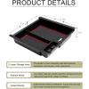 imageJDMCAR Center Console Tray Organizer Compatible with Toyota Tacoma Accessories 20162022 2023 Armrest Insert Container ABS Material Secondary Storage BoxRed Trimred