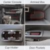 imageJDMCAR Compatible with Custom Liner Accessories Crew Cab Red Trim and Center Console Organizer ColoradoCanyon 20152022