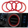 imageJDMCAR Compatible with Toyota Tacoma Accessories 20162022 2023 Premium Aluminum Alloy AC Vent Ring Outer Trim Decoration Covers fit 20162023 Tacoma AC Outlet Vent 4 pcs Set Redred