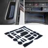 imageJDMCAR Custom Liner Accessories Blue Trim and Center Console Cover Compatible with 20152022 Chevy ColoradoGMC Canyon