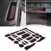 imageJDMCAR Custom Liner Accessories Crew Cab Red Trim and Center Console Organizer Compatible with ColoradoCanyon 20152022