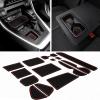 imageJDMCAR Custom Liners Red Trim and Center Console Organizer Compatible with 2022 2021 2020 2019 RAV4 Accessories