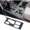 imageJDMCAR Liner Accessories Gray Trim and Central Control Gear Shift Panel Trim Cover Compatible with 2022 2023 2024 Toyota Tundra