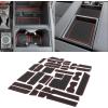 imageJDMCAR Liner Accessories Red Trim and Center Console Organizer Black Trim Compatible with 2022 2023 Toyota Tundra Accessories