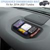 imageJDMCAR Upgraded Dashboard Mat Black Trim and Antenna Base Compatible with 2021 20202014 Toyota Tundra Accessories
