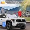 imageWindshield Sun Shade for Toyota Tacoma 20162023 Custom Fit Foldable Front Window Sunshade Sun Visor Protector Block UV Rays Keep Your Car CoolerBlackSilverFits 2024 Tacoma
