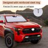 imageWindshield Sun Shade for Toyota Tacoma 20162023 Custom Fit Foldable Front Window Sunshade Sun Visor Protector Block UV Rays Keep Your Car CoolerBlackSilverFits 2024 Tacoma