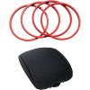 imageJDMCAR AC Vent Ring Outer Trim Decoration Covers 4 pcs Set Red and Center Console Armrest Cushion Compatible with Toyota Tacoma Accessories 2023 2022 2021 2020 2019 2018 2017 2016