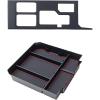 imageJDMCAR Center Console Organizer Red Trim and Central Control Gear Shift Panel Trim Cover Compatible with 2022 2023 2024 Toyota TundraSequoia