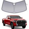 imageWindshield Sun Shade for Toyota Tundra Accessories 2022 2023 2024 2025 2026 Foldable Front Sun Visor 22 23 24 25 26 Tundra SRSR5LimitedPlatinumTRD Pro1794 Editionand CapstoneBlackSilverFits 2022 Tundra