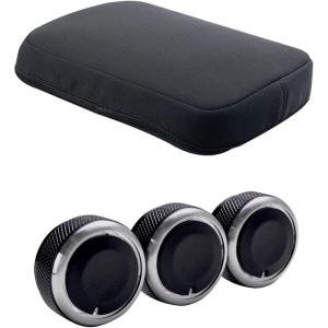 imageJDMCAR Center Console Cover and AC Air Conditioning Control Switch Knob Button Compatible with 20052015 Toyota Tacoma Accessories