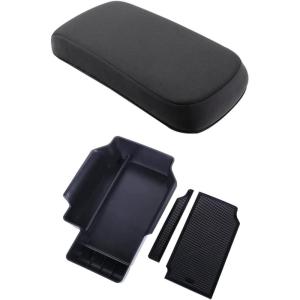 imageJDMCAR Center Console Cover and Center Console Tray Black Trim Compatible with 20152022 Chevy ColoradoGMC Canyon