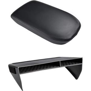 imageJDMCAR Center Console Organizer and Center Console Cover Black Compatible with Toyota RAV4 Accessories 2023 2022 2021 2020 2019