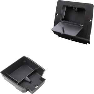 imageJDMCAR Center Console Organizer and OneTouch Hidden Storage Box Compatible with 2023 2024 2025 Chevy ColoradoGMC Canyon Accessories