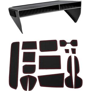 imageJDMCAR Center Console Organizer and Premium Rubber Inserts Compatible with RAV4 2022 2021 2020 2019