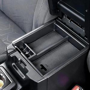 imageJDMCAR Center Console Tray Organizer Compatible with Toyota Tacoma Accessories 20162022 2023 Armrest Insert Container ABS Material Secondary Storage BoxRed Trimblack