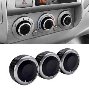 imageJDMCAR Compatible with Toyota Tacoma 20052015 AC Air Conditioning Control Switch Knob Button HVAC Control Knob Tacoma Heater Temperature HVAC Fan Control Knob  A Set of 3 KnobsBlack