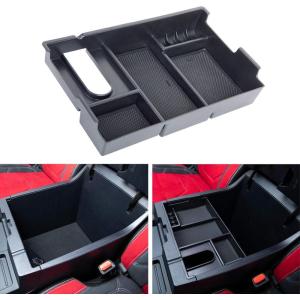 imageJDMCAR Compatible with Toyota Tundra Accessories 20072021 Center Console OrganizerArmrest Box Secondary Storage Tray Full Console wBucket Seats ONLYBlack20072021