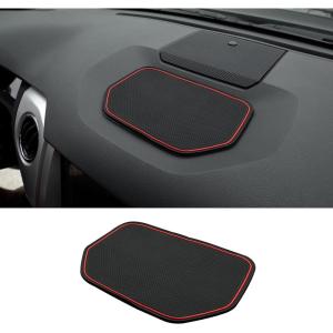 imageJDMCAR Compatible with Toyota Tundra Accessories 2021 2020 2019 2018 2017 2016 2015 2014 Premium Liner Accessories Custom Console Cup Holder and Door Pocket Inserts Kit  Bucket Seat Blue TrimRedDashboard liner