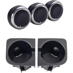imageJDMCAR Control Switch Knob Button and Cup Holder Inserts Compatible with 20052015 Toyota Tacoma